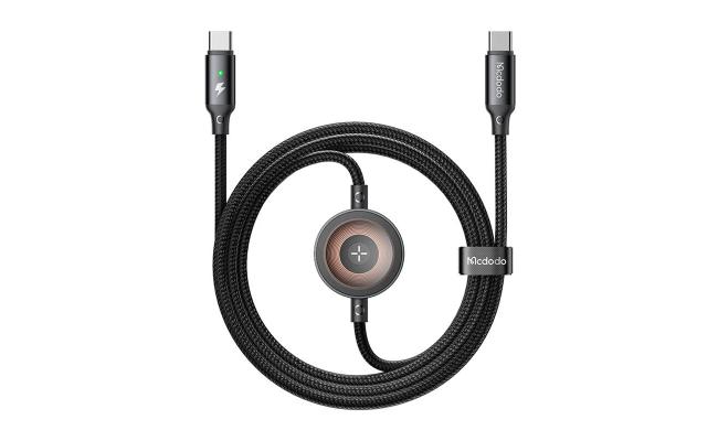 Mcdodo CA-2580 2-in-1 USB-C cable + Apple Watch charger, 60W, 1.5m - Black